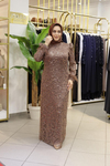PUL DESENLİ ABİYE ELBİSE 754 KOD