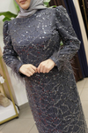 PUL DESENLİ ABİYE ELBİSE 754 KOD