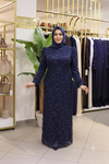 PUL DESENLİ ABİYE ELBİSE 754 KOD