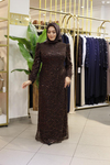 PUL DESENLİ ABİYE ELBİSE 754 KOD