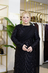 6002 KOD PULLU DRAPE DETAYLI ELBİSE