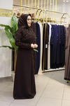 SALKIM TAŞLI KREP ELBİSE 3368-1 KOD