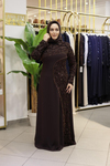 SALKIM TAŞLI KREP ELBİSE 3368-1 KOD