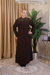SALKIM TAŞLI KREP ELBİSE 3514 KOD