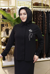 SAWOROSKİ ÇİÇEK TAŞLI KISA GÖMLEK 1176 KOD