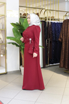 0055 KOD SAWOROSKİ PELERİN DETAYLI ELBİSE