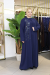 BEY801 CODED SEQUENCE STONE-EMBELLISHED ABAYA SET