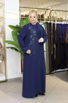 BEY801 CODED SEQUENCE STONE-EMBELLISHED ABAYA SET