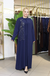 BEY801 CODED SEQUENCE STONE-EMBELLISHED ABAYA SET