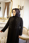 TAŞ BASKILI ŞİFON ABAYA TAKIM 7129 KOD