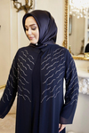 TAŞ BASKILI ŞİFON ABAYA TAKIM 7129 KOD