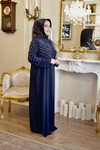 TAŞ BASKILI ŞİFON ABAYA TAKIM 7129 KOD