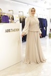TAŞ DETAYLI DRAPELİ ABİYE ELBİSE 0068 KOD