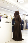TAŞ DETAYLI DRAPELİ ABİYE ELBİSE 0068 KOD