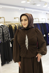 TAŞ DETAYLI DRAPELİ ABİYE ELBİSE 0068 KOD