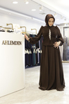 TAŞ DETAYLI DRAPELİ ABİYE ELBİSE 0068 KOD