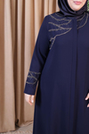 2512 CODE ROUND NECK STONE ABAYA