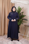 2512 CODE ROUND NECK STONE ABAYA