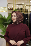 ZİNCİR DESEN AHLEM EŞARP SAF İPEK EŞARP 19099/4 KOD