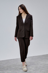 Acı Kahve Kruvaze Regular Blazer Takım