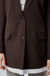 Acı Kahve Oversize Uzun Blazer Ceket