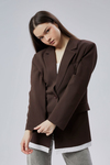 Acı Kahve Oversize Uzun Blazer Ceket