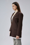 Acı Kahve Oversize Uzun Blazer Ceket