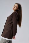 Acı Kahve Oversize Uzun Blazer Ceket