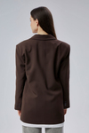 Acı Kahve Oversize Uzun Blazer Ceket