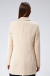 Açık Bej Oversize Dokuma Blazer Ceket