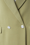 Açık Haki Oversize Dokuma Blazer Ceket