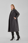 Antrasit Buklet Kaşe Oversize Kaban