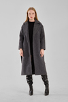 Antrasit Buklet Kaşe Oversize Kaban