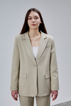 Bej Kruvaze Regular Blazer Takım