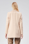 Bej Regular Astarlı Dokuma Oversize Blazer Ceket