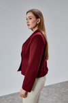 Bordo Regular Fit Premium Kısa Kaşe Ceket