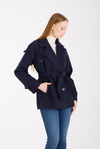 Calina Lacivert Regular Fit Premium Kaşe Ceket