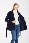 Calina Lacivert Regular Fit Premium Kaşe Ceket