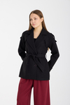 Calina Siyah Regular Fit Premium Kaşe Ceket