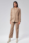 Camel Yırtmaç Detaylı Blazer Ceket