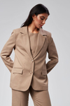 Camel Yırtmaç Detaylı Blazer Ceket