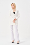 Ekru Oversize Dokuma Blazer Ceket
