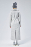 Gri Buklet Kaşe Oversize Kaban