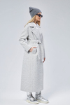 Gri Buklet Kaşe Oversize Kaban