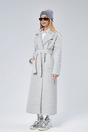 Gri Buklet Kaşe Oversize Kaban