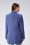 İndigo Oversize Dokuma Blazer Ceket