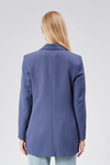 İndigo Regular Astarlı Dokuma Oversize Blazer Ceket