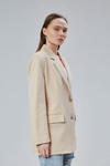 Kadın Oversize Astarlı Dokuma Blazer Ceket