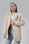 Kadın Oversize Astarlı Dokuma Blazer Ceket