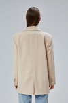 Kadın Oversize Astarlı Dokuma Blazer Ceket